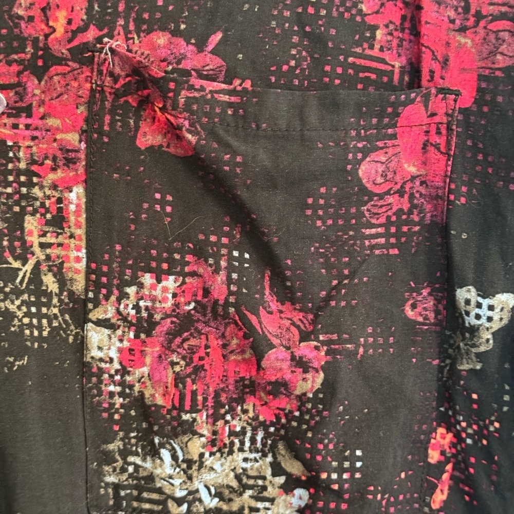 Lole Jesse Floral Black and Pink Women's Top - Picture 6 of 9